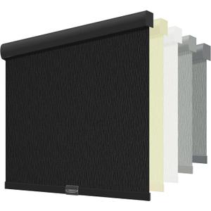 ChrisDowa Cordless Blackout Roller Shades for Windows, Striped Free-Stop Window Blinds with Privacy, Thermal Insulated Window Shades for Home, Office and Door. Black, 34" W x 72" H