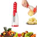 2 x Vegetable peelers for kitchen, Potato Peeler, Fruit Carrot Veggie Peelers Built-in peel catcher, Peeler with Ergonomic Non-Slip Handle,Dishwasher safe for home, office and camping(Red)