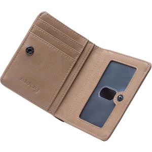 Alldaily Small RFID Wallet for Women Slim Compact Bifold Pocket Ladies Travel Mini Purse (Apricot)