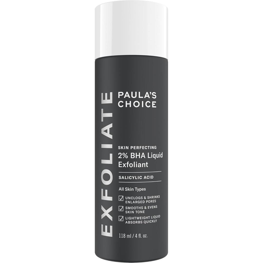 Paula's Choice SKIN PERFECTING 2% BHA Liquid Exfoliant with Salicylic Acid, Facial Polish for Pores, Wrinkles & Fine Lines, Suitable for Blackhead-Prone Skin, Fragrance-Free (4Fl Oz)