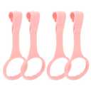 DECHOUS 4Pcs Playpen Pull Up Rings: Pink Baby Pull Up Rings for Play Pen - Walking Exercises Assistant Stand Up Handle for Toddler Practice Gifts