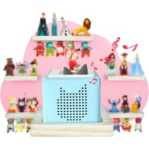 for Tonies Magnetic Floating Shelf, for Toniebox Figures Storage Display Shelf, Cloud-Shaped Wooden Kids Room Decor Easy Install Wall-Mounted Nursery Organizer, Pink