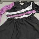 AFAVOM Figure Ice Skating Dress for Women's Long Sleeve Glitter Ballet Dance Dress Lyrical Gymnastics Competition Leotards (Purple, S)