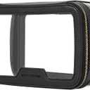 Camdeez ROWNYEON Clear Makeup Case Toiletry Bag Multipurpose Travel Makeup Train Case Portable Cosmetic Organizer Transparent Storage Bag (Black)