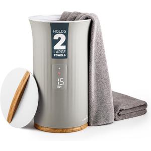 Live Fine Towel Warmer | Style Luxury Heater with LED Display, Adjustable Timer, Auto Shut-Off | Fits 40 x 70 Oversized Towel - Height 21.25 Inches and 12.9 Inches Wide (Gray)
