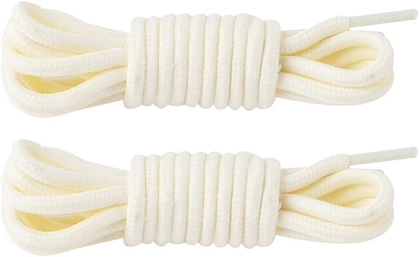 3 x 2 Pair Round Boot Laces, Shoelaces for Outdoor Work & Hiking Boots, Shoes Strings for Adults, Kids, Men, Women (35 inches, Beige)