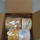 Waydress 4 Rolls Here Comes The Sun Ribbon 2.5 Inch Wired Baby Shower Ribbon for Diaper Cake Wreaths Bows Gift Wrapping DIY Crafts Girl Baby Shower Decoration(Yellow)