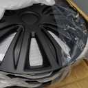 WOLFSTORM 4-Pack 15 Inches Wheel Rim Cover Hubcaps,Redesign Fashion Style Replacement Hubcaps,Car Truck SUV Hub Accessories, Matte Black