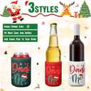 24 Pcs Christmas Can Cooler Sleeves 12 oz Drink Me Beer Drink Bottle Cooler Sleeves Reusable Beverages Can Insulated Covers for Soda Drinks Christmas Holiday Party Supplies