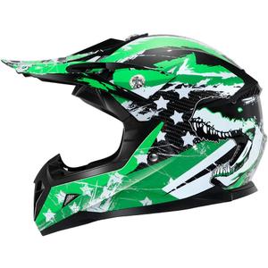 Motocross Youth Kids Helmet DOT Approved - YEMA Helmet YM-211 Motorbike Moped Motorcycle Off Road Helmet for Boys Girls, Large (Glossy Green)