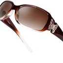 LVIOE Polarized Sunglasses for Women, Fashion Butterfly Decoration Driving Fishing-99.99% UV Protection