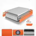 VEVOR Inflatable Floating Dock, Inflatable Dock Platform, Non-Slip Water Air Mat with Portable Carrying Bag and Detachable Ladder, Floating Water Platform Island Raft for Pool Beach Ocean, φ10 x 0.5 ft / 3.05 x 0.15 m, Color: White + Orange
