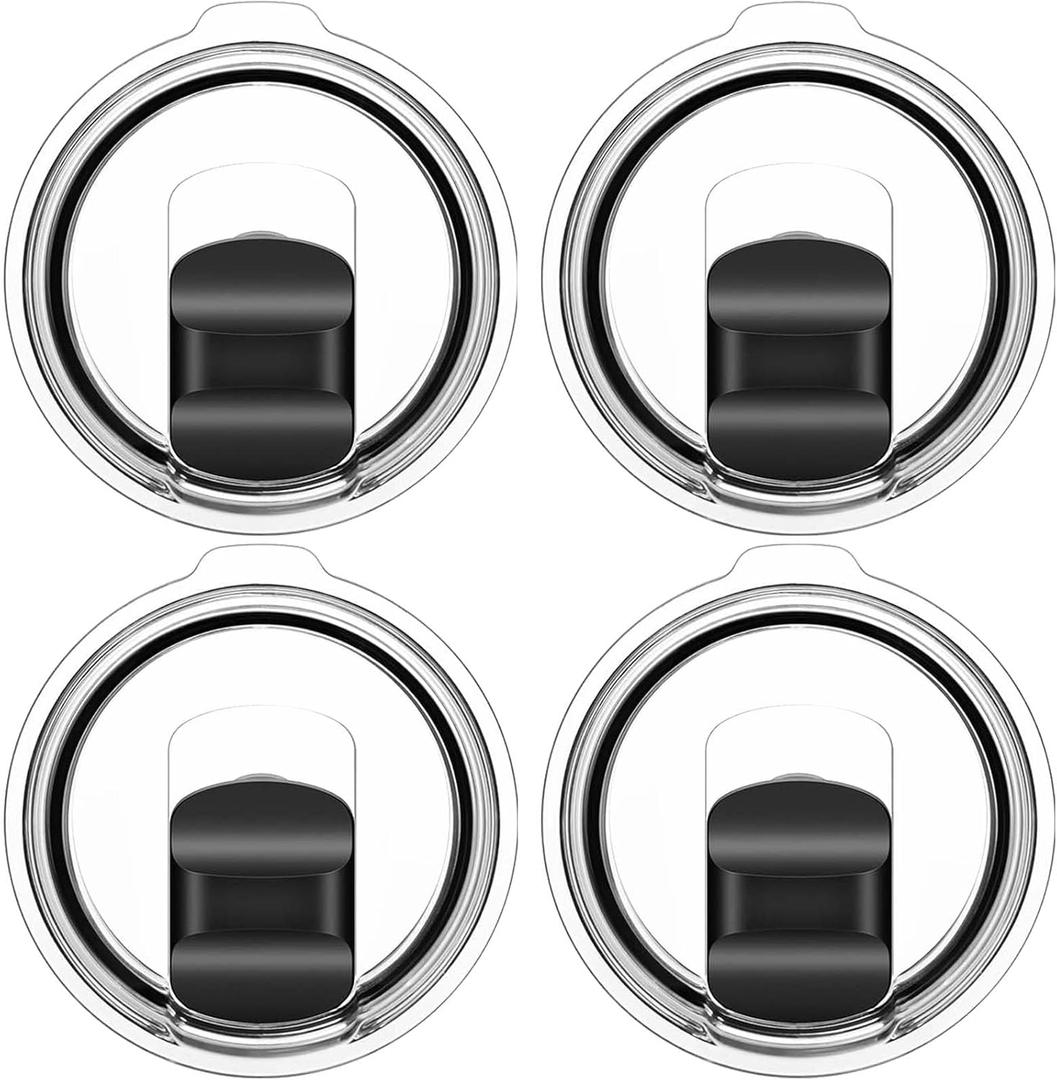 20 oz Tumbler Lid, 4 Pack Magnetic Replacement Covers Compatible for YETI 20oz Tumbler, 16 oz Pints, 10/24oz Mug and 10oz Lowball, for Rambler, Ozark Trail, Old Style Rtic (20oz-4PCS)