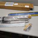 2 Pack 22'' Epoxy Floor Squeegee Kit with Handle Serrated and Flat Blades