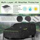Car Cover for 2003-2026 Chevrolet Express Van/GMC Savana Cargo Van 1500/2500/3500 Regular SWB, Waterproof 210T Sun Rain UV Dust Snow Protection Car Cover with Zipper Door & Windproof Straps