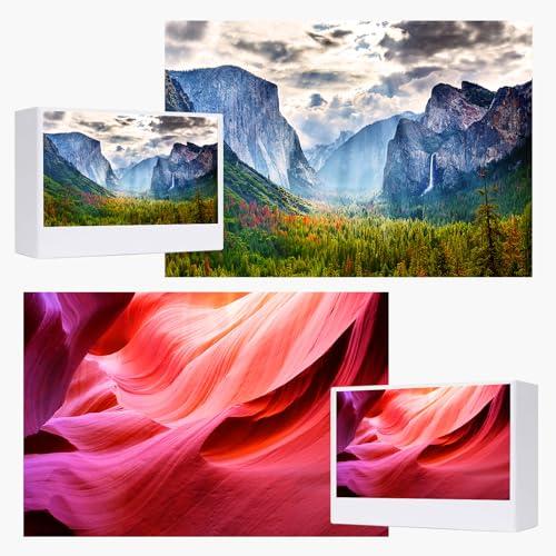 Jigsaw Puzzles for Adults, 2 Pack 1000 Pieces, Nature Landscape Mountain Scene National Park Challenging Puzzle Perfect for Family Activity Game Nights Gifts(Yosemite National Park & Colorful Rock)