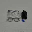 Gaoye Blue Light Blocking Glasses Women/Men, Computer Gaming Fake Eyeglasses Anti UV Ray-Spring Hinge (3 Pack, Light Black & Leopard & Transparent)
