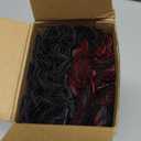 Jetec 12 Pcs Peacock Hand Fans Spanish Handheld Folding Fans Fabric Foldable for Weddings Bridal Dancing Church Halloween DIY Decoration Women Gift Party Favors, Red & Black