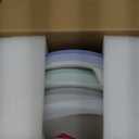 Elk and Friends Kids 7.8 Porcelain White Plates with Silicone Sleeves + Lids | Divided Plates | Suitable for Kids/Toddlers | Microwave & Dishwasher Safe | Non Slip | Snack Dishes (Sage/Navy/Gray/Misty Blue)