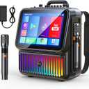 SEALIGHT Smart Karaoke Machine for Adults with 13.3" Screen, Portable Karaoke System with Bluetooth Party Speaker, 2 Wireless Mics, DJ Lights & Pitch Correction for Home Party & Outdoor Camping