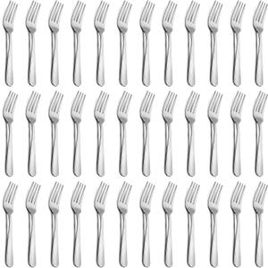 36-Piece Salad Forks Set, Funnydin 5.9" Stainless Steel Forks Silverware, Durable Dessert Forks Set, Cost-effective Small Forks for Home, Kitchen, Restaurant - Mirror Polished, Dishwasher Safe
