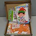 Supervitae 24 Sets Christmas Craft Kits DIY Christmas Tree Ornament Decorations Art Sets Santa Snowman Gingerbread Crafts Stickers for Holiday Xmas Home Classroom Activities Party Favors(Gingerbread)