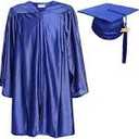 Newrara Unisex Shiny Kindergarten Graduation Gown Cap with Tassel