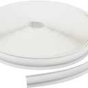 1" RV Vinyl Trim Molding Insert White for RV Screw Cover Camper Trailer Travel Gutter Corner Channel Outside Seam roof Edge Track Heavy Duty Trim(100 ft)