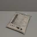 Beige Scalloped Shower Curtain Linen Textured with 12 Metal Hooks Cute Heavy Duty Washable Waterproof Neutral Thick Cloth Shower Curtains with Grass Green Border for Bathroom Hotel Bathtub, W72xL72