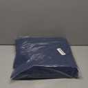 Bedsure 100% Washed Cotton Duvet Cover Queen Size - Navy Minimalist Bedding Set Linen Like - PureWoven Plain Simple & Soft Comforter Cover for All Seasons (Navy, Queen, 90"x90")
