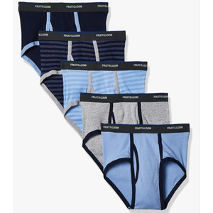 Fruit of the Loom Boys' Tag Free Cotton Briefs (Assorted Colors), S