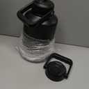 Insulated Gallon Water Bottle Jug with Straw, 128 oz Large Stainless Steel Sports Metal Water Canteen With Handle, Thermal Water Cup Mug with 2 Lids, Midnight Black