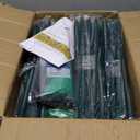 Forvenora Temporary Fence with Metal Posts, 40" Hx50'L Garden Fence Animal Barrier with Ground Spikes, Plastic Fencing for Outdoor Dogs, Chicken, for Backyard, Patio, Garden