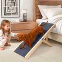 iPetba Small Dog Ramp for Bed Couch Car Folding Portable Pet Ramp for Cats Adjustable Height 21", Up to 35 lbs
