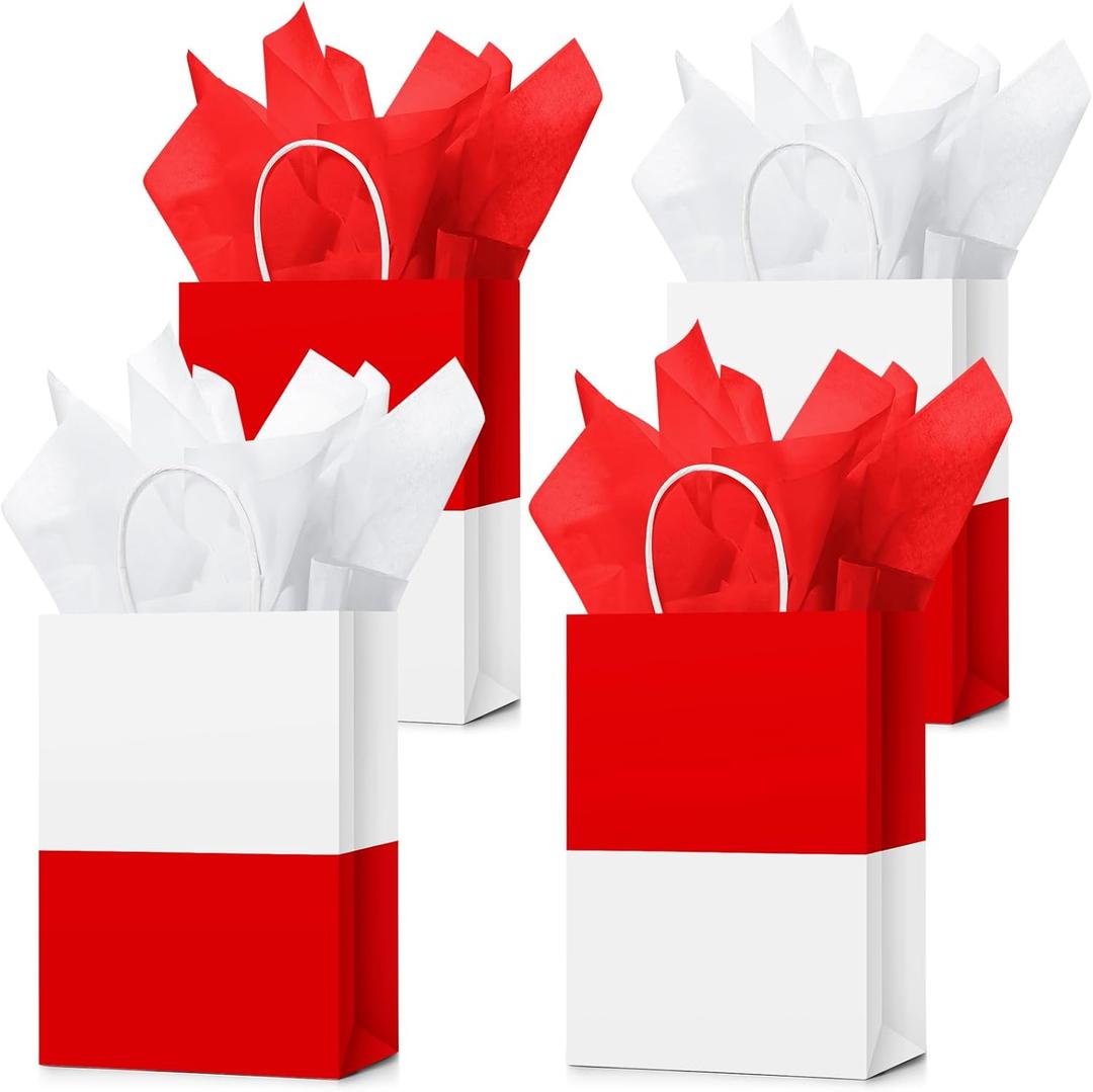 Yexiya 16 Pcs Cartoon Animation Supplies Animated Candy Bags with Tissue Paper Cartoon Animation Party Gift Bags for Birthday Red Party Animated Themed Decor