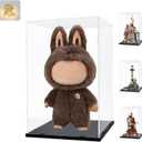 Thickened Clear Acrylic Display Case for Zimomo for LEGO 43263 Beauty and Beast Castle for 76437 Burrow Collectors' Edition 21335 Showcase Box with Wooden Base with Door, Black Inside 13.8x11.8x23.6in