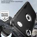 for iPhone Air Magnetic Case with Blet Clip Hoslter,Compatible with Magsafe,2X Screen Protector,Heavy Duty Protection,Rugged & Durable Phone Cover for iPhone Air Case,Black