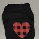 Dog Hoodie Dog Sweaters for Small Dogs Pet Clothes Black Buffalo Plaid Warm and Soft Breathable Cozy(S) (Heart)