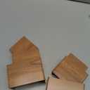 Chuangdi 2 Sets Acrylic Display Risers, Product Stand, Jewelry Display Riser Shelf Showcase Fixtures for Dessert Cupcake Candy Figure Treat Action Showcase (Wood,Small Set)