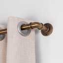 WORLD RODS Industrial Curtain Rods 18 to 88 in, Blackout Curtain Rod, Adjustable Length, 1 in Diameter Pipe, Wall or Ceiling Mounted, for Bedroom and Living Room (Antique Brass18” to 88”)