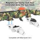 Relohas VR Handle Accessories for Meta Quest 3, 3S, Gun Stock for Oculus Quest, Weighted Controller Grips, Enhance Realistic FPS Gaming Experience (Camouflage)