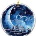 2 x Memorial Ornament 2025  The Sky Looks Different When You Have Someone You Love Up There  Bereavement Sympathy Keepsake Ornament for Loss of Loved One, Remembrance Gift for Family & Friends