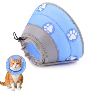 Toptakeit Cat Cone Collar Soft Elizabethan Collar for Surgery Recovery - Adjustable for Small and Large Cats Kittens to Stop Licking S