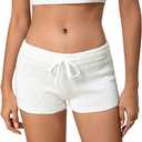 Women's Crochet Knit Mini Shorts Micro Pajama Fuzzy Shorts S