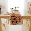 4 x OHOME Halloween Decorations - Waterproof Table Runner for Indoor Outdoor | Halloween Pumpkins Leaves Ghost Bats Table Decor of Party Favors Supplies Backdrop Tablecloth for Home Office Kitchen