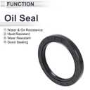 Universal Oil Seal TC Double Lip W Steel Spring Seal Ring Rotary Shaft Seal 68x90x10mm High Pressure NBR Rubber Black 5 Pcs