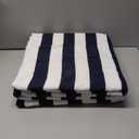 Salt Earth Cotton Striped Beach Cabana Towel, 4 Pack - 30"x60" Quick Dry Towels, Pool Essentials, Travel, Gym & Bathroom Towels, Oversized Beach Vacation Essentials (Navy Blue)