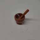 Resin Pestle & Mortar Set Garlic Herb Spice Mixing Grinder Crusher Kitchen Bowl Smashing Tools-Wood Grain