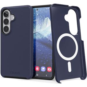 Crave for Samsung Galaxy S26 Case, Compatible with MagSafe Shockproof Protection Dual Layer Case for Samsung Galaxy S26 (6.3 inch) - Navy