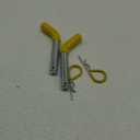 RETRUE Trailer Hitch Pin & Clip 2 Pack, Rust Proof Galvanized Steels, 5/8 Inch Diameter with Rubber-Coated Vinyl Grip, Fits 2 or 2-1/2-Inch Receiver, Yellow